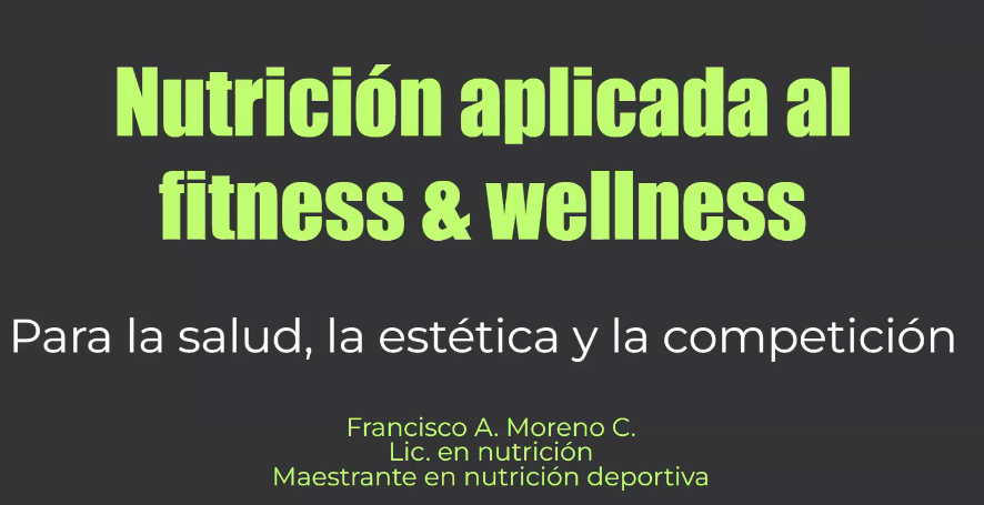 Nutrición aplicado al fitness